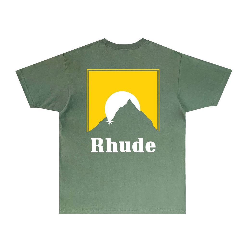Rhude T-shirts Printed Trendy Pure Cotton