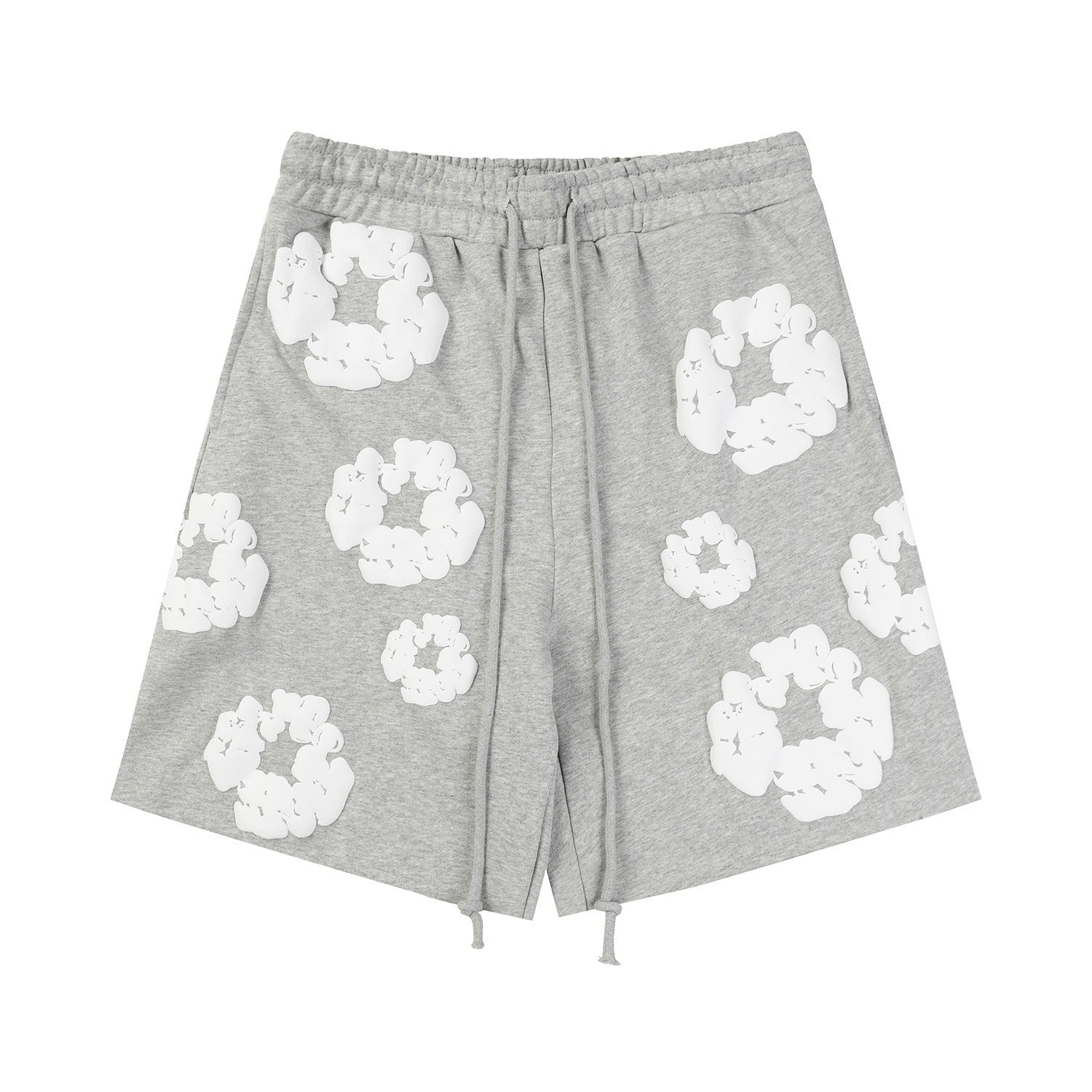 Denim Tears Outfit:T-shirt/Shorts (Separate Purchase Options) Puff Print Short Sleeve T-shirt Loose Couple Shorts Suit