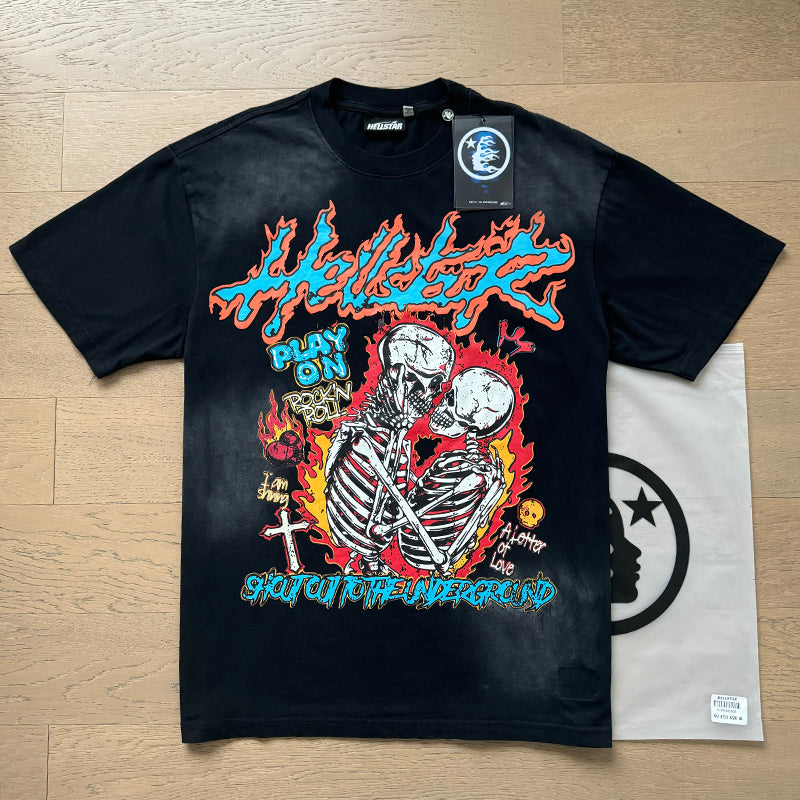Hellstar T-shirts Washed Aging Process