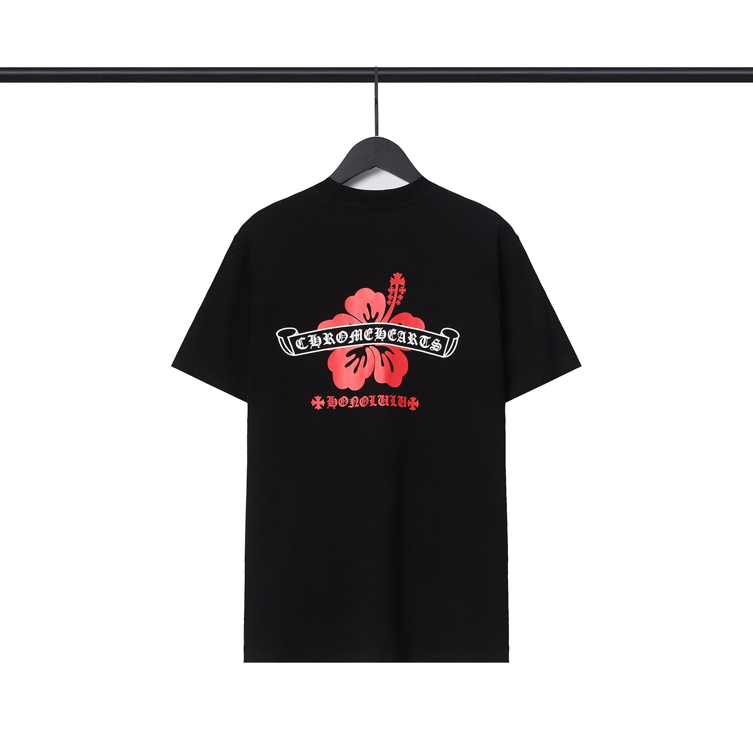 CHH Chrome Heart T Shirts CH Flower Sanskrit Casual Short Sleeve T-Shirt Loose