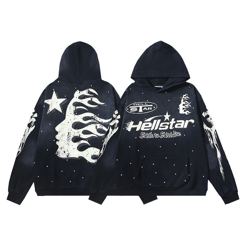 Hellstar Hoodie & Pants Wash Water Make Old Hoodies Sweater Trousers