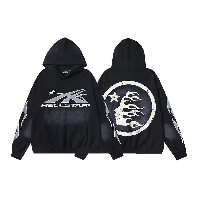 Hellstar Hoodie & Pants Wash Water Make Old Hoodies Sweater Trousers