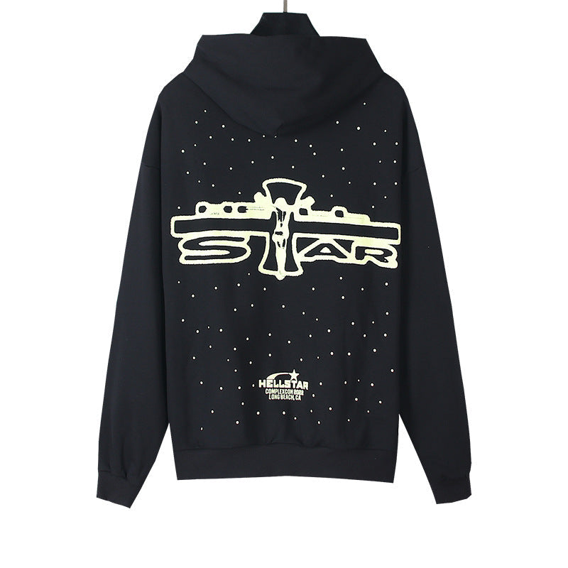 Hellstar Hoodie gradual change color retro hooded sweater