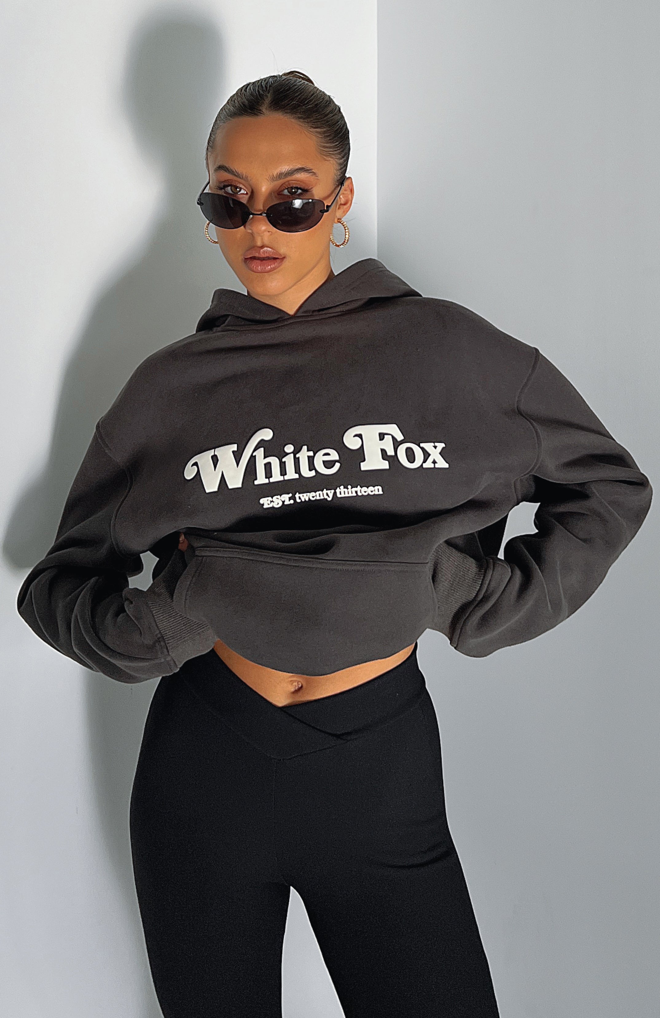 Twin Flame Oversized Hoodie - Charcoal