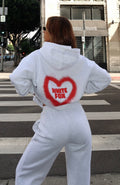 11th Street City Girl At Heart Oversized Hoodie - Cherry Glaze